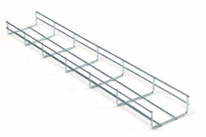 1200mm Under-Desk Wire Cable Basket with Modesty Panel & Fixing Brackets