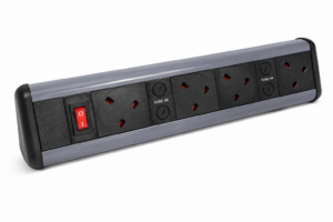 P-Pack Desktop Sockets 4 UK Power Sockets with Master Switch