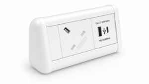 Mini Desktop Unit Sockets 1 UK Power Socket, 2 USB Chargers (Type A & C)