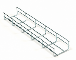 800mm Under-Desk Wire Cable Basket with Modesty Panel & Fixing Brackets
