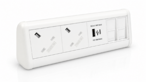 Maxi Desktop Unit Sockets 2 UK Power Socket, 2 USB (Type A & C), 2 Network Sockets
