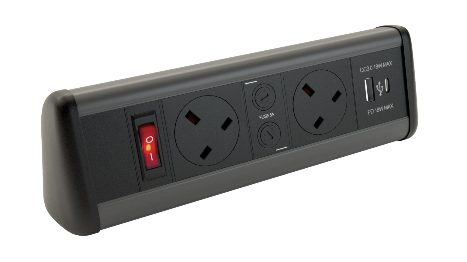 PPack Desktop Sockets (2 UK Power Sockets, 2 USB (Type A & Type C
