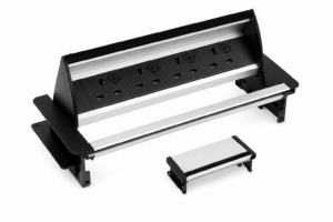 In Desk Horizontal Unit with 4 power Desk cutout 132 x 280mm