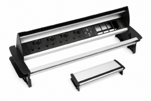 In Desk Horizontal Unit with 4 power, dual USB charger, and 4 x 6C cutouts Desk cutout 132 x 440mm