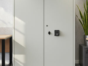 Rackline SafeStor security cabinet — front view Rackline SafeStor security cabinet — front view