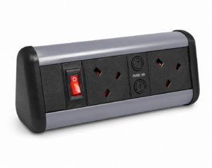 P-Pack Desktop Socket 2 UK Sockets with Master Switch