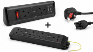Desk Power Bundle – 2 On-Desk + 4 Under-Desk Sockets