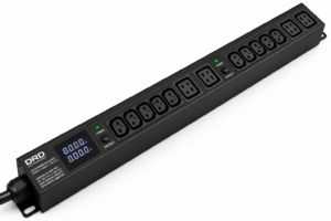 Vertical 24-Way IEC PDU – 20× C13 + 4× C19 Dual Branch Ammeter