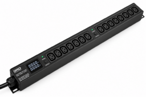 Vertical 16-Way IEC C13 PDU – Dual 16A Branch with Ammeter