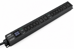 Vertical 16-Way IEC PDU – 12× C13 + 4× C19 Dual Branch Ammeter
