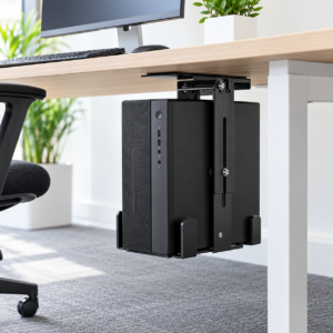DRD19UD Adjustable Under-Desk CPU Holder – Multiple Colours