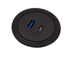 Micro Black USB A+C flush