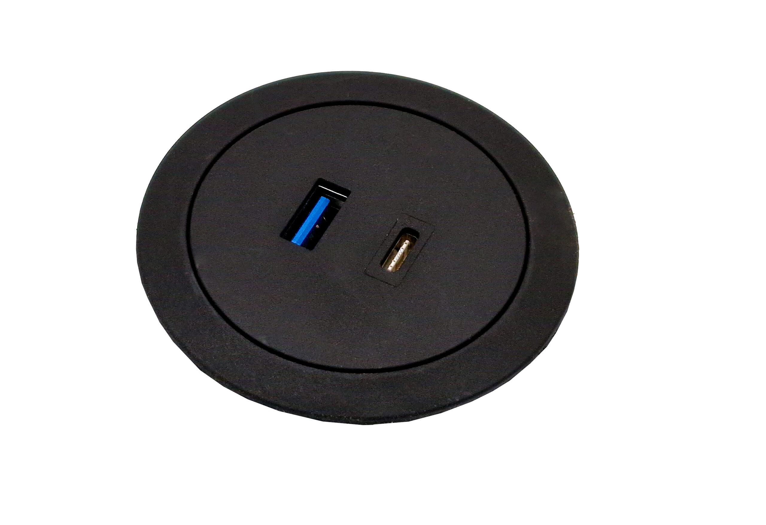 Micro Black USB A+C flush