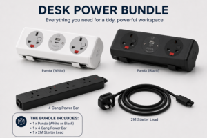 OE Panda Bundle – 2 On-Desk + 4 Under-Desk Sockets & USB