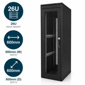 26U 600x1000mm Mesh Server Cabinet – Lande DYNAmic