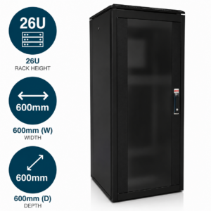 26U 600x600mm Data Cabinet – Lande DYNAmic