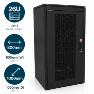 26U 800x1000mm Mesh Server Cabinet – Lande DYNAmic