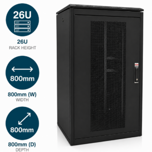 26U 800x800mm Mesh Server Cabinet – Lande DYNAmic