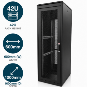 42U 600x1000mm Mesh Server Cabinet – Lande DYNAmic