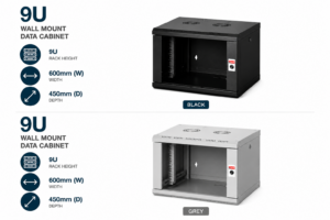9U 600x450mm Wall Mount Data Cabinet – Lande PROline