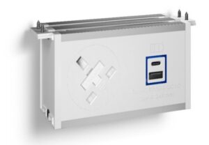 Fusion Under Desk Power Module – 1x UK Socket + 35W USB