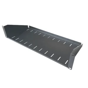 2U 19 Inch Rack Mount Universal Cantilever Shelf – 200mm Deep – Black