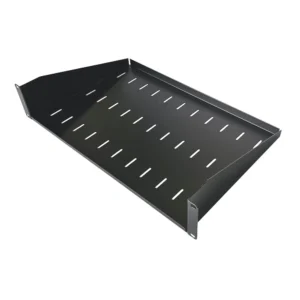 2U 19 Inch Rack Mount Universal Cantilever Shelf – 300mm Deep – Black