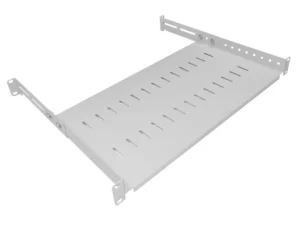 1U 19 Inch Adjustable Rack Mount Universal Cabinet Shelf 250mm to 400mm Deep – Grey 2