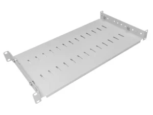 1U 19 Inch Adjustable Rack Mount Universal Cabinet Shelf 250mm to 400mm Deep – Grey