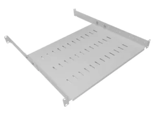 1U 19 Inch Adjustable Rack Mount Universal Cabinet Shelf 350mm to 600mm Deep – Grey – 2