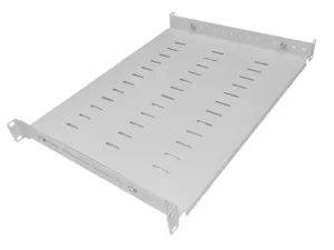1U 19 Inch Adjustable Rack Mount Universal Cabinet Shelf 350mm to 600mm Deep – Grey