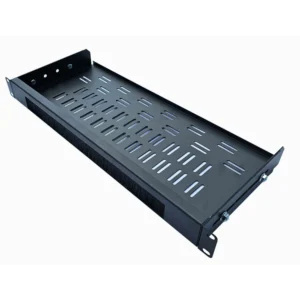 1U 19 Inch Adjustable Cable Management Brush Shelf – 200mm Deep