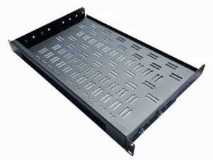 1U 300mm Deep-Cable Brush Management Shelf – Adjustable Rackmount Shelf -1