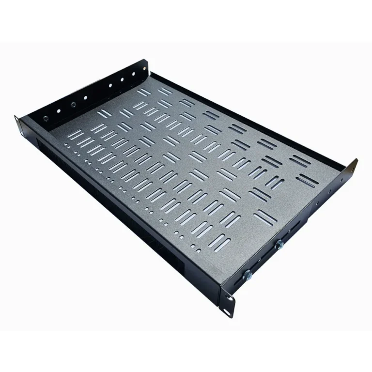 1U 300mm Deep-Cable Brush Management Shelf – Adjustable Rackmount Shelf -1