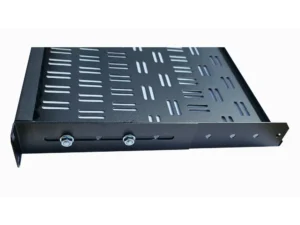 1U 300mm Deep-Cable Brush Management Shelf – Adjustable Rackmount Shelf – 3