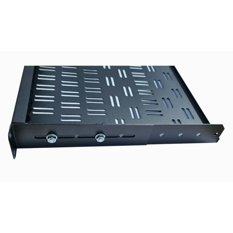 1U 300mm Deep-Cable Brush Management Shelf – Adjustable Rackmount Shelf – 3