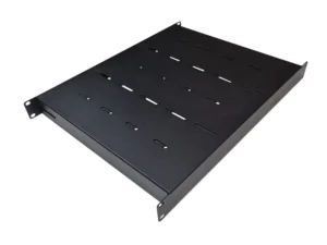 1st x 1U 19 inch Rack Mount Adjustable Depth Heavy Duty Shelf(2 part) 350mm 550mm Black