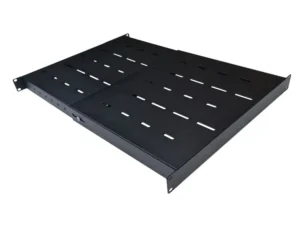 2nd 1U 19 inch Rack Mount Adjustable Depth Heavy Duty Shelf(2 part) 350mm 550mm Black
