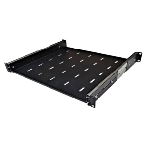 1U 19 Inch Adjustable Rack Mount Universal Sliding Shelf – 400mm Deep