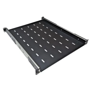 1U 19 Inch Adjustable Rack Mount Universal Sliding Shelf – 600mm Deep