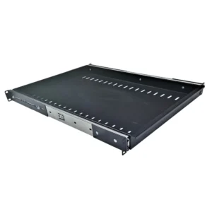 1U 19 Inch Adjustable Sliding Rack Drawer Shelf – 600mm Deep