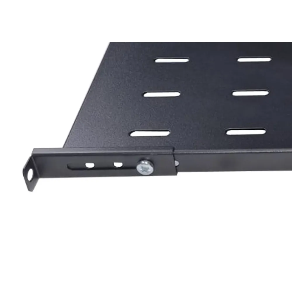 Rack Mount Universal 19 inch Adjustable 4 Post Shelf – 400mm -Black 2