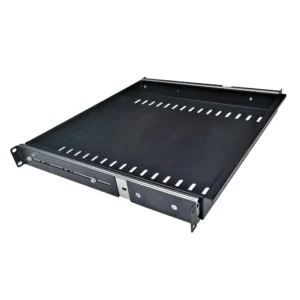 1U 19 Inch Adjustable Sliding Rack Drawer Shelf – 400mm Deep