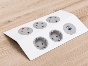 Peak60 white uk Schuko