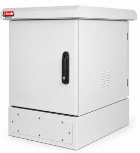 Lande 12U IP65 outdoor data cabinet, 600mm wide and 800mm deep