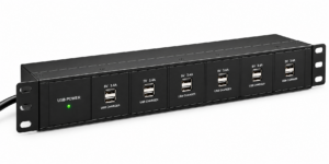 12-Port USB-A Rack PDU – 6 x Dual 3.4A Chargers