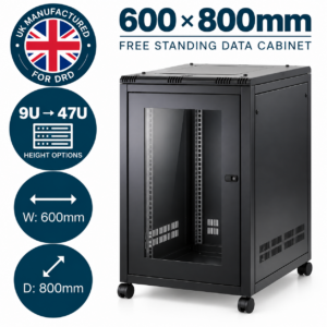600 x 800mm Free Standing Data Cabinet – UK Manufactured