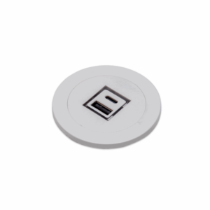ABL Port-O white USB-A and USB-C charging grommet