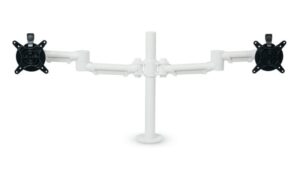 ABL FSA Double Monitor Arm – White