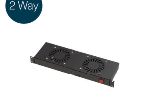 Lande 2-Fan 1U Rack-Mounted Fan Tray – On/Off Switch – Black Lande 2-Fan 1U Rack-Mounted Fan Tray – On/Off Switch – Black